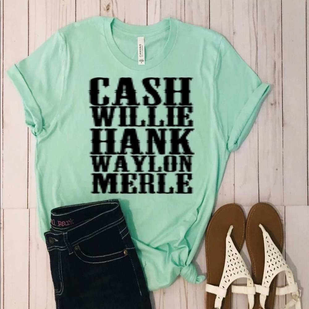 Cash Willie Hank Waylon Merle Tee